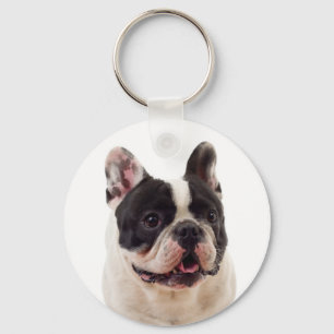 Chaveiro Adorável Mãe Bulldog Francês Pai Frenchie Cachorro