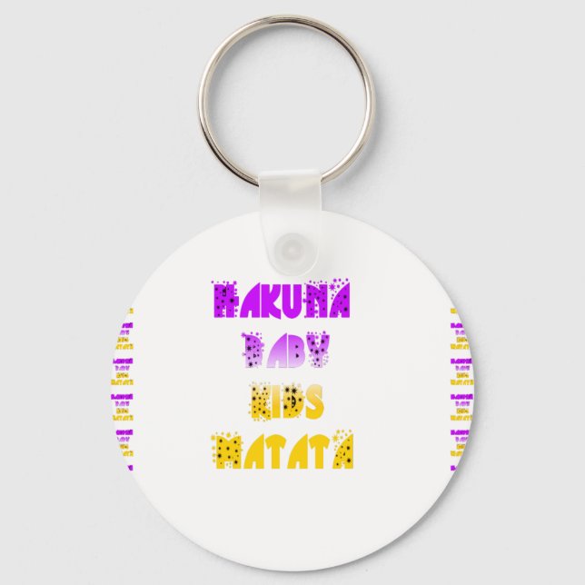 Chaveiro Adorável Roxo e Amarelo Hakuna Matata Baby Kids G (Frente)