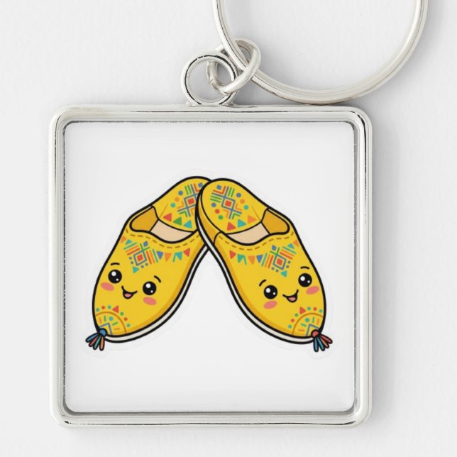 Chaveiro Adorável Sticker de Bule de Chá Marroquino Kawaii  (Frente)