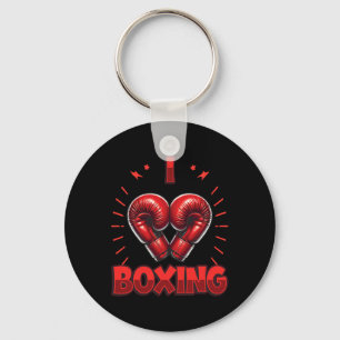Chaveiro Adoro Boxing Vermelho Luvas Coração Bo