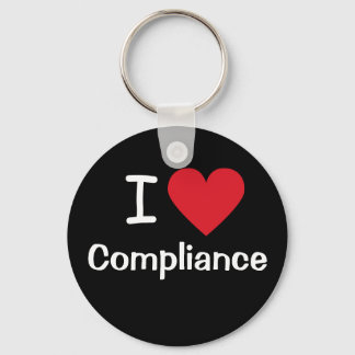 Chaveiro Adoro Conformidade I Heart Compliance Officer Gift