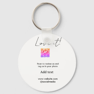 Chaveiro Adoro escanear QR revisar compartilhamento de mídi