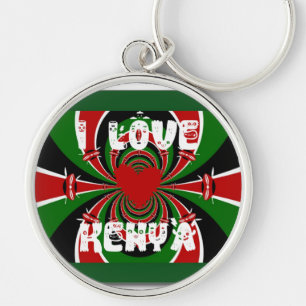 Chaveiro Adoro Heart Kenya: Arte Dinâmica De Bandeiras