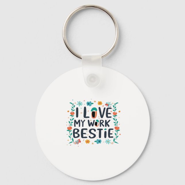 Chaveiro Adoro Meu Trabalho Bestie Clássico (Frente)