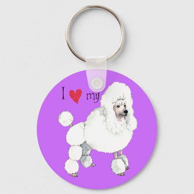 Chaveiro Adoro o meu Poodle (Frente)