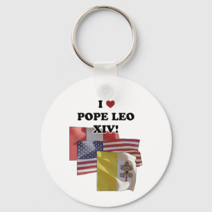 Chaveiro Adoro o Papa Leão XIV! (Versão II)