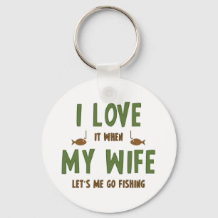 Chaveiro Adoro Quando Minha Esposa Me Deixa Pescar