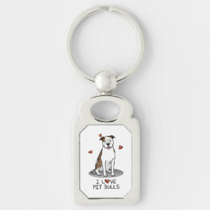 Chaveiro Adoro Touros de Pito (lt brindle white 3) Coraçõ