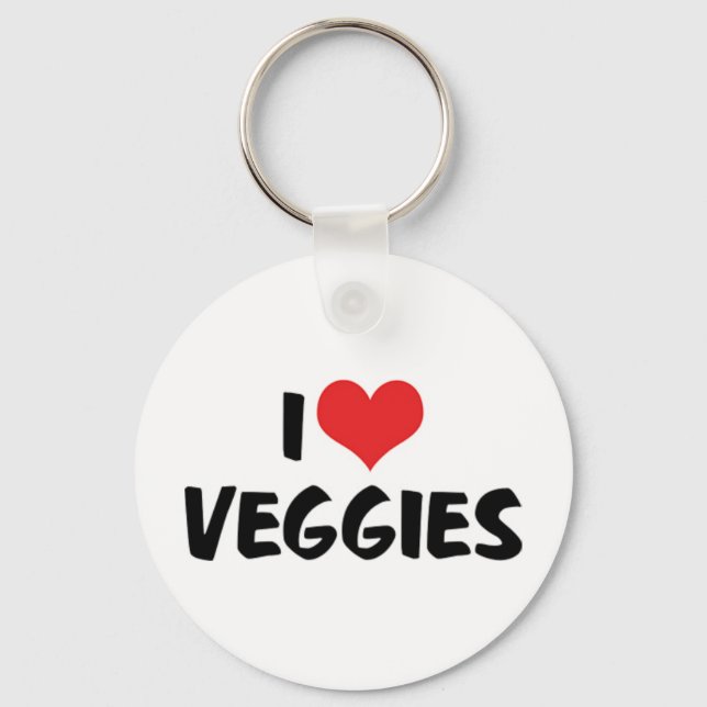 Chaveiro Adoro Veggies Cardíacos - Comida de Saúde Vegan (Frente)