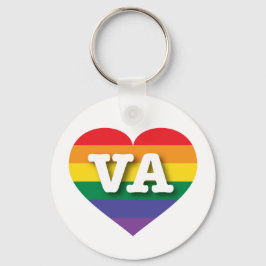 Chaveiro Adoro Virginia Rainbow Heart