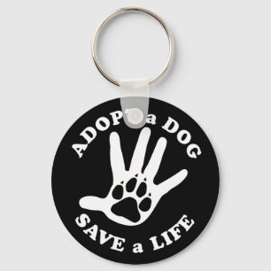 Chaveiro Adotar um cão salvar uma vida - Design para amant