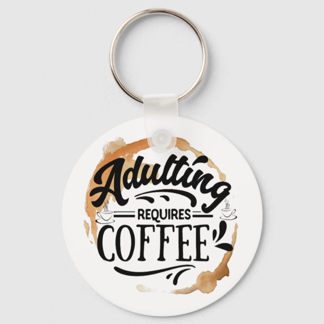 CHAVEIRO ADULTAR REQUER CAFÉ - AMOR DE CAFÉ (Frente)