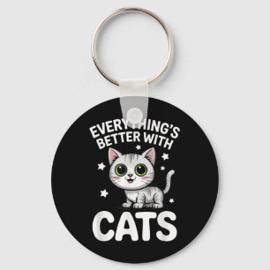 Chaveiro Adultos De Gato Gato-Gato-Gato Ou Crianças Gatos-M
