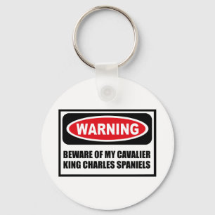 Chaveiro Advertir BEWARE de MEU SPANIEL de REI CHARLES
