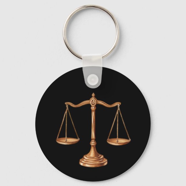 Chaveiro Advogado Profissional Preto Dourado (Frente)