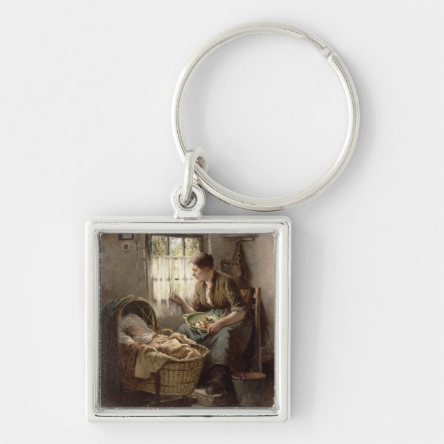 Chaveiro Afeição maternal (óleo em canvas) (Frente)