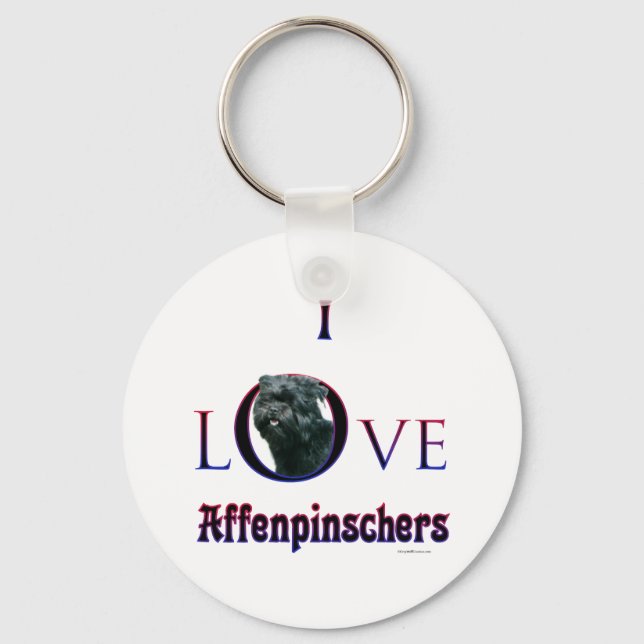 Chaveiro Affenpinscher I Love (Frente)