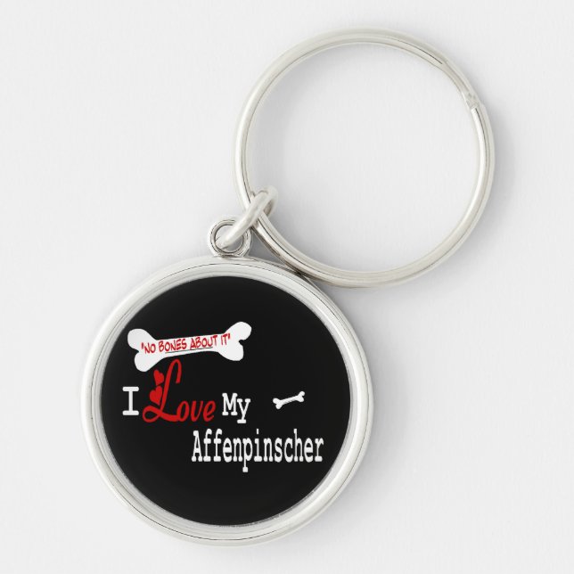 Chaveiro Affenpinscher I Love My (Frente)