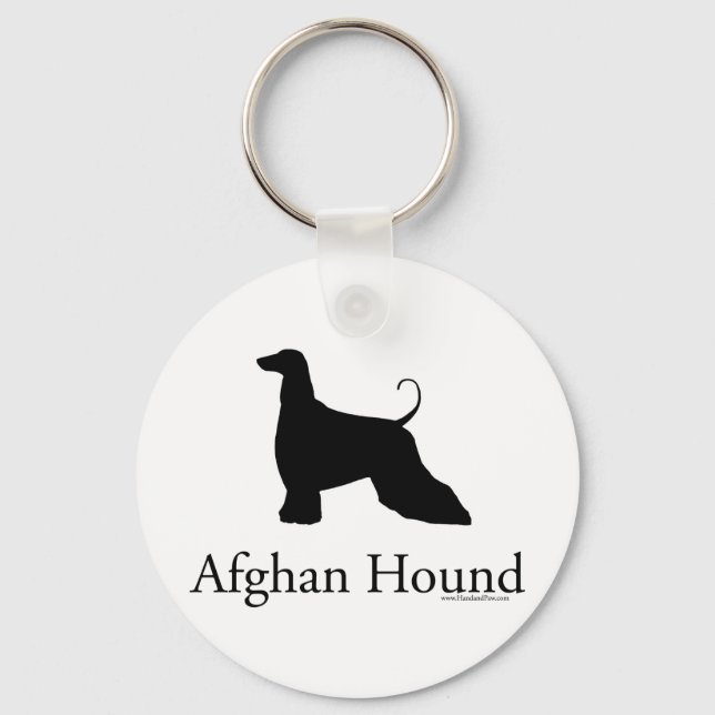 Chaveiro Afghan Hound Silhouette (Frente)