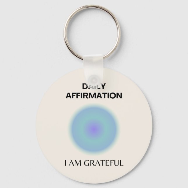 Chaveiro Afirmação Diária Grata Espiritual Positivo (Frente)