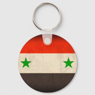 Chaveiro afligido bandeira de Syria