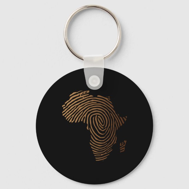 Chaveiro africa impressão digital história negra junenth (Frente)