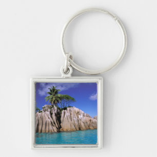 Chaveiro África, Seychelles, Ilha La Digue. Granito