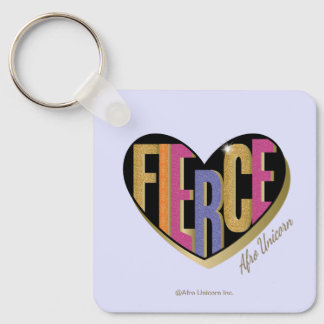 Chaveiro Afro Unicorn Fierce Heart Design