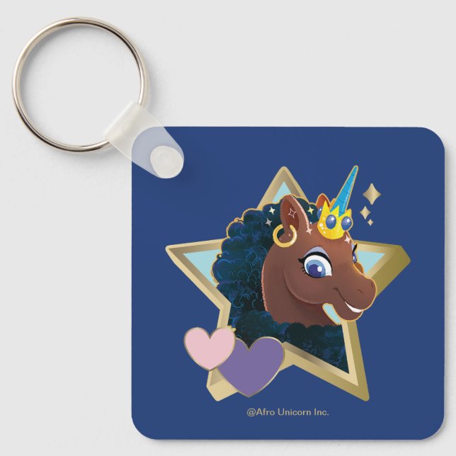 Chaveiro Afro Unicorn Magical Star (Frente)