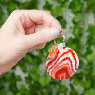 Chaveiro Ágata de Laranja Sangue Caído.