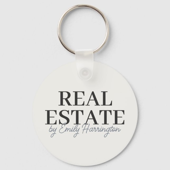 Chaveiro Agente Imobiliário Neutro Moderno (Frente)