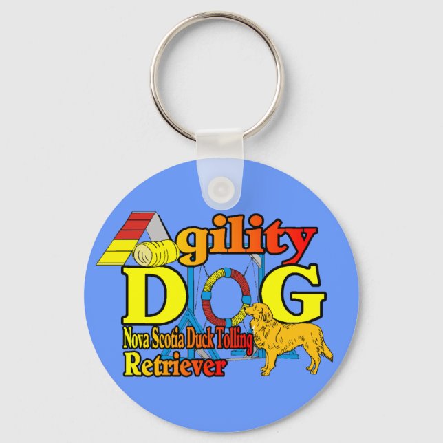 Chaveiro Agilidade do Retriever de Toleragem de Pato da Nov (Frente)
