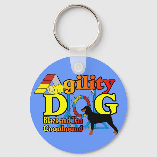 Chaveiro Agilidade Preta_e_Tan_Conhound (Frente)
