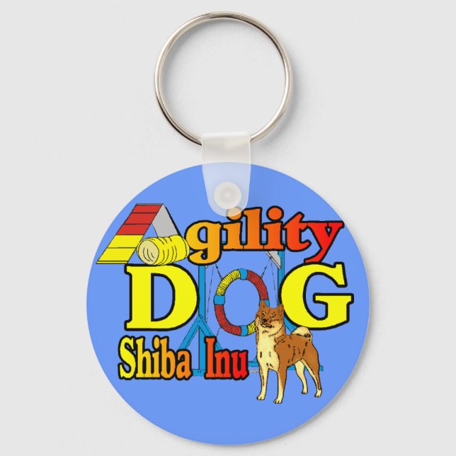 Chaveiro Agilidade Shiba Inu (Frente)