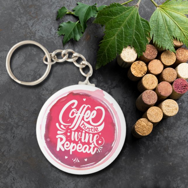 Chaveiro Agito do Café Vinho Repetição (Criador carregado)