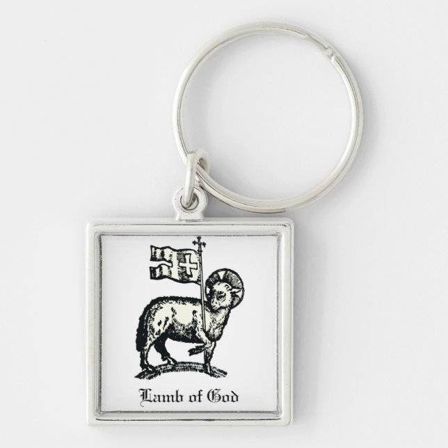 Chaveiro Agnus Dei O Cordeiro Pascal de Deus Arte Fina (Frente)
