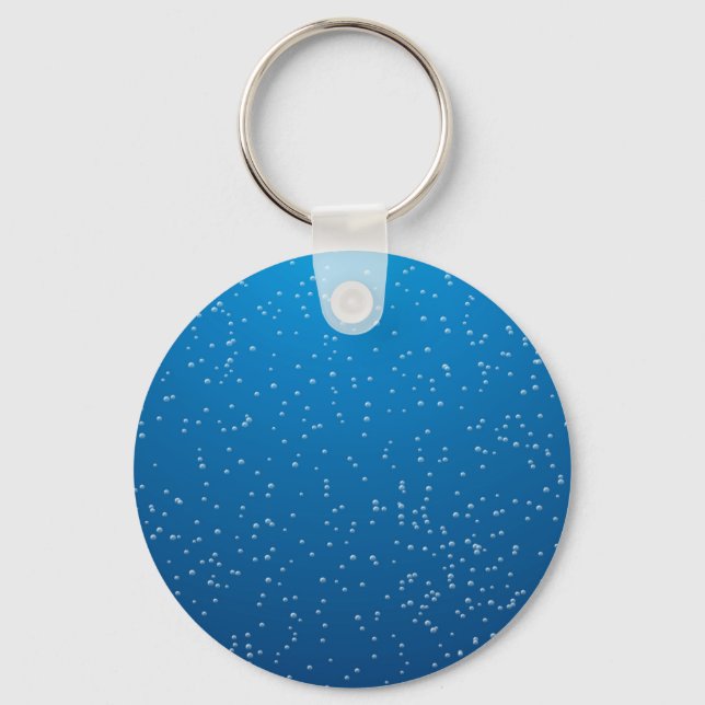Chaveiro Água Azul Profunda e Bolhas de Mini (Frente)
