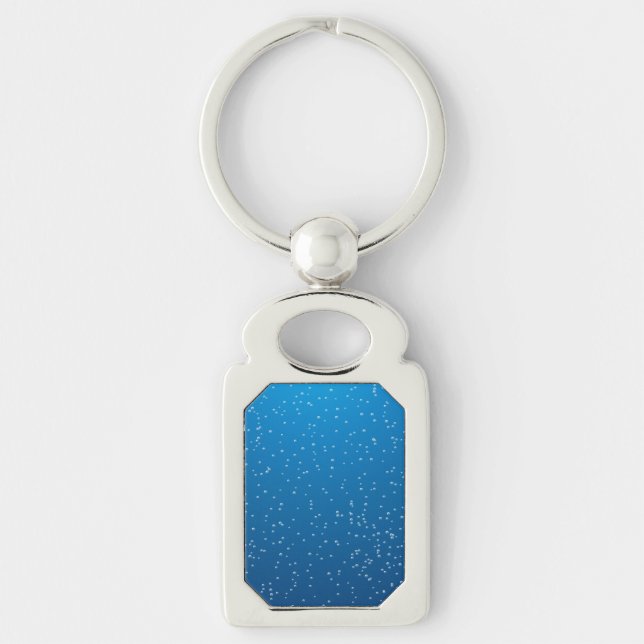 Chaveiro Água Azul Profunda e Bolhas Pequenas (Frente)