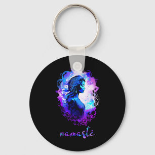 Chaveiro Água de Meditação Esotérica Aquarela Namaste Yoga