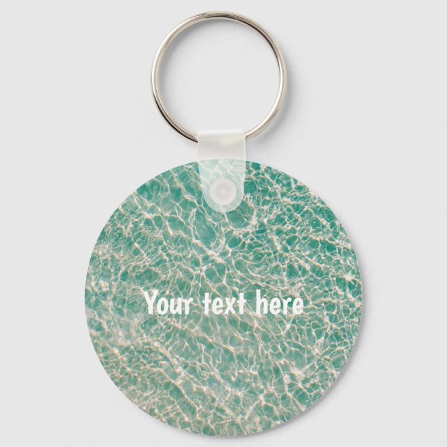 Chaveiro Água de Piscina de Natação Personalizada (Verso)