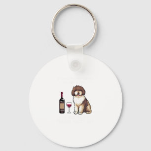 Chaveiro Água espanhola e vinho Cachorro engraçado 1