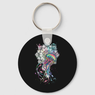 Chaveiro Água-viva Aquarela Chakra Animal Marinho Yoga Boho