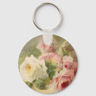 Chaveiro Aguarela cor-de-rosa do Victorian do vintage