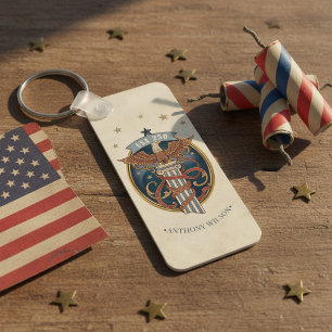 Chaveiro Águia Americana EUA 250 Motivo Art Nouveau ID1304