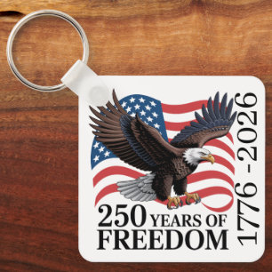 Chaveiro Águia Careca Bandeira Americana 250 Anos de Liberd