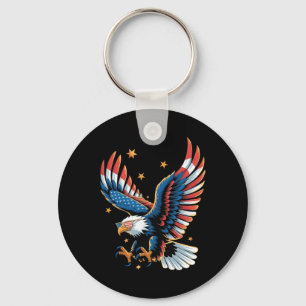 Chaveiro Águia Careca Patriótica Bandeira Americana 4 De Ju