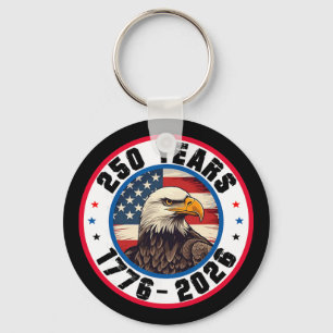 Chaveiro Águia e Bandeira Americana Vermelha Branca Azul 25