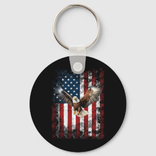 Chaveiro Águia Patriótica 4 De Julho Bandeira Americana Dos