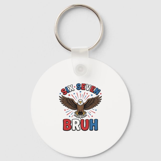 Chaveiro Águia Patriótica Seis Sete Bruh Design Vector_1 (Frente)
