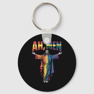 Chaveiro Ah Homens Engraçados LGBT Orgulho Gay Jesus Cristã